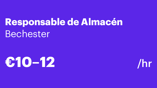 Responsable de Almacén