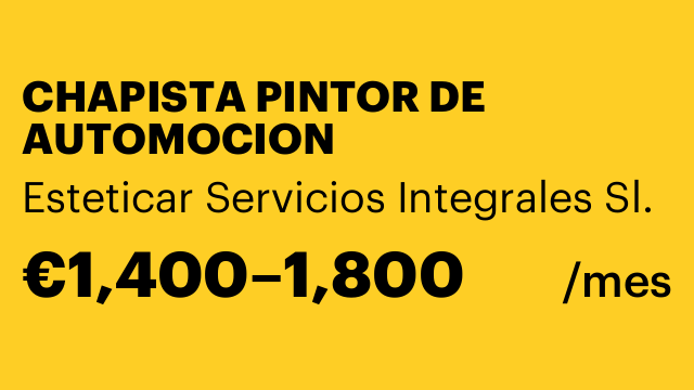 CHAPISTA PINTOR DE AUTOMOCION