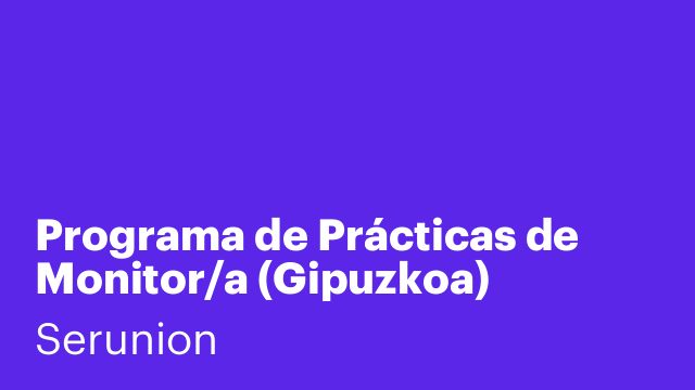 Programa de Prácticas de Monitor/a (Gipuzkoa)