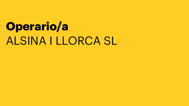 Operario/a