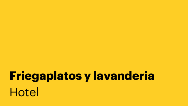 Friegaplatos y lavanderia