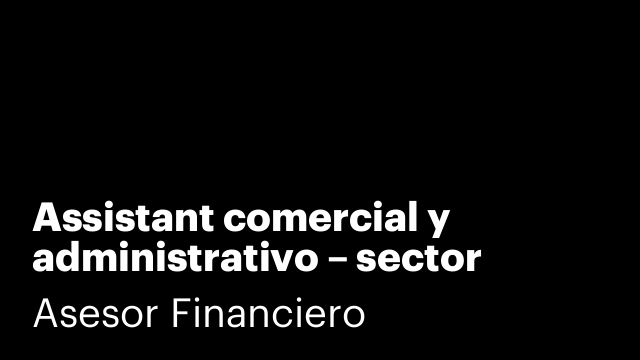 Assistant comercial y administrativo – sector financiero