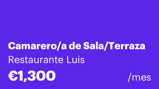 Camarero/a de Sala/Terraza