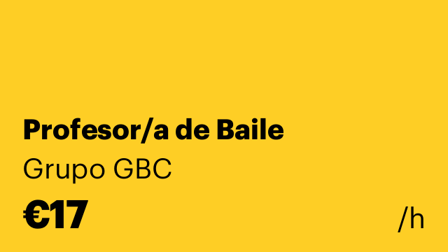 Profesor/a de Baile
