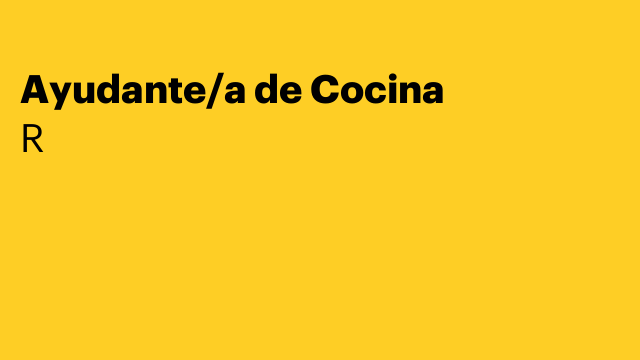 Ayudante/a de Cocina