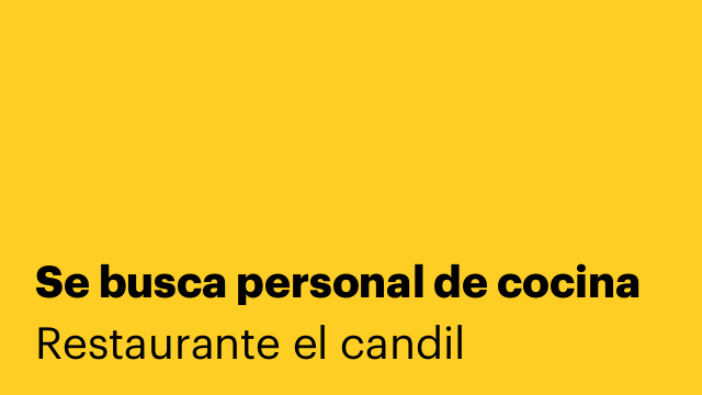 Se busca personal de cocina