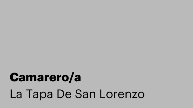 Camarero/a