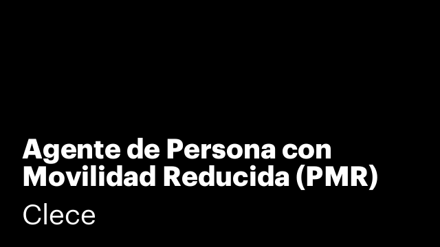 Agente de Persona con Movilidad Reducida (PMR) Madrid