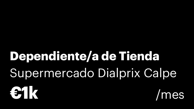 Dependiente/a de Tienda