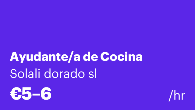 Ayudante/a de Cocina