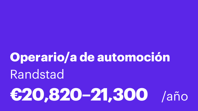 Operario/a de automoción