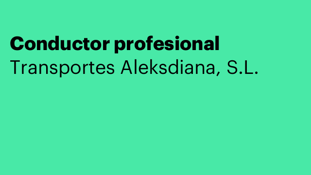 Conductor profesional