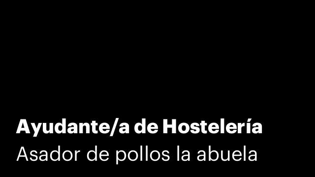 Ayudante/a de Hostelería