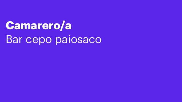 Camarero/a