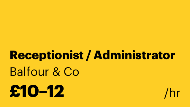 Receptionist / Administrator