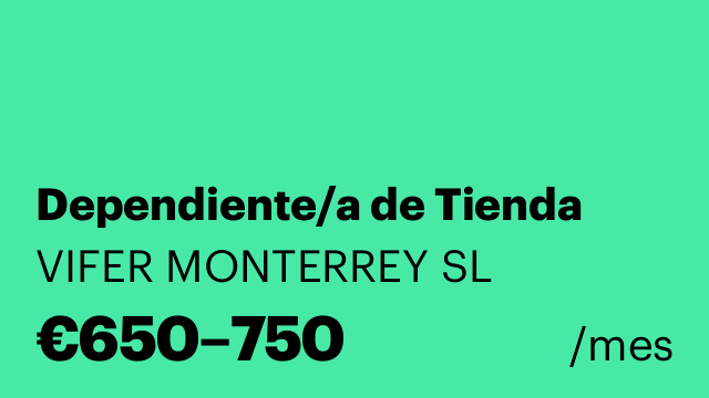 Dependiente/a de Tienda