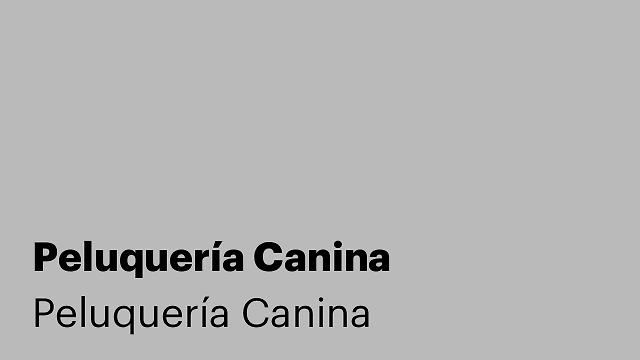 Peluquería Canina