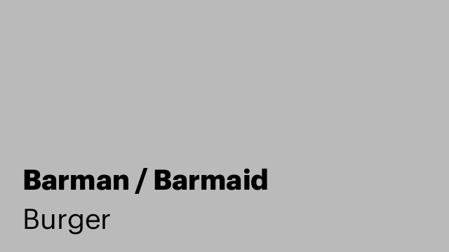 Barman / Barmaid