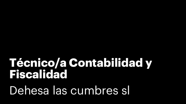 Técnico/a Contabilidad y Fiscalidad