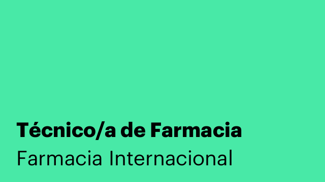 Técnico/a de Farmacia