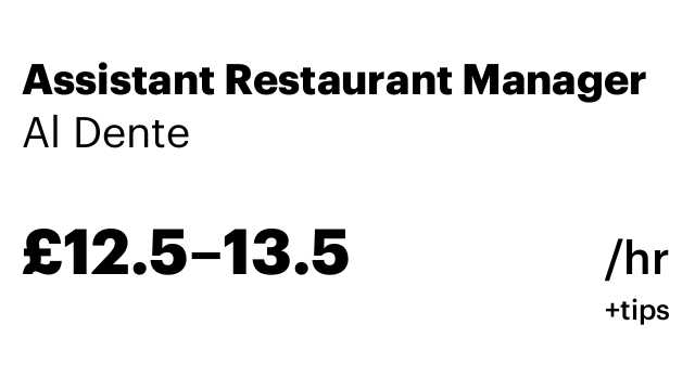 Assistant Restaurant Manager