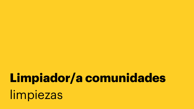 Limpiador/a comunidades