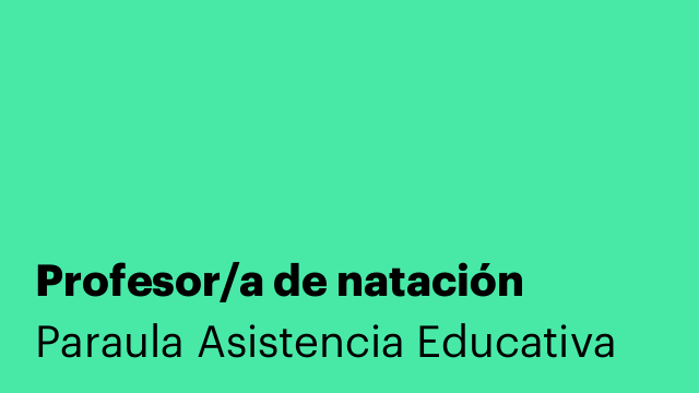 Profesor/a de natación