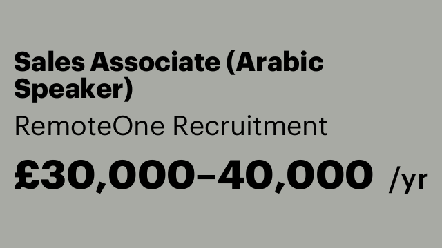 Sales Associate (Arabic Speaker)