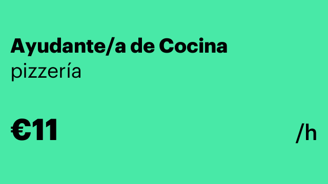 Ayudante/a de Cocina
