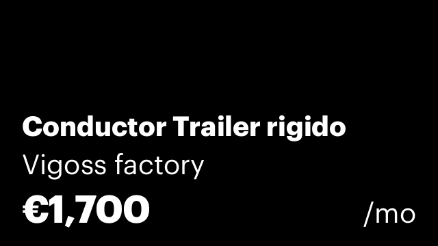 Conductor Trailer rigido