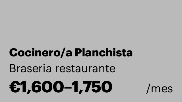 Cocinero/a Planchista
