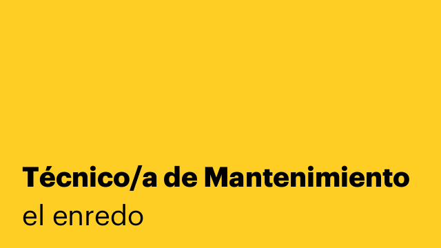 Técnico/a de Mantenimiento