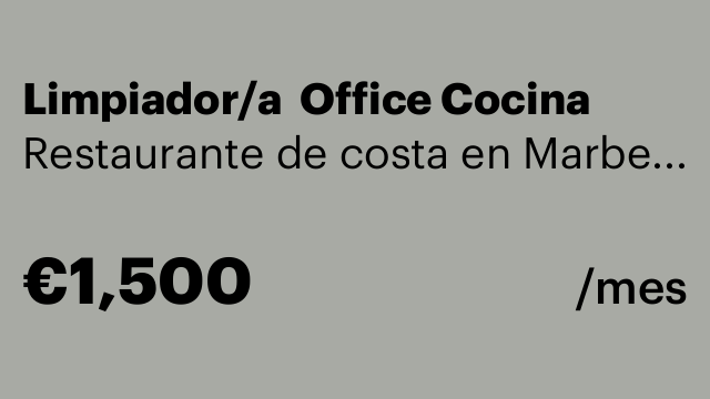 Limpiador/a  Office Cocina