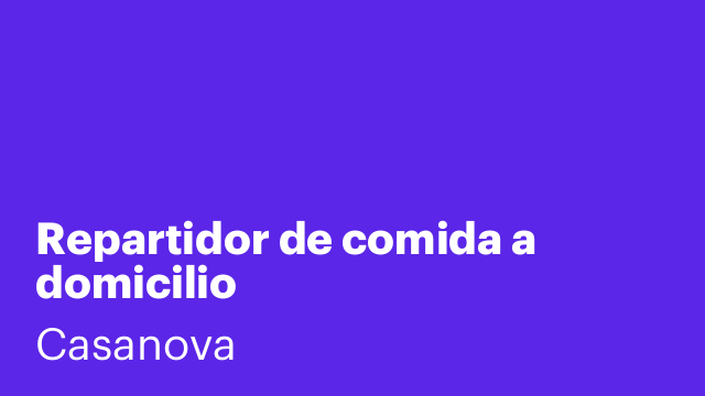 Repartidor de comida a domicilio