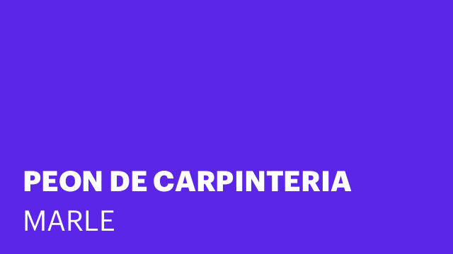PEON DE CARPINTERIA