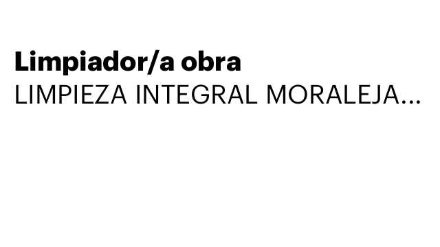 Limpiador/a obra