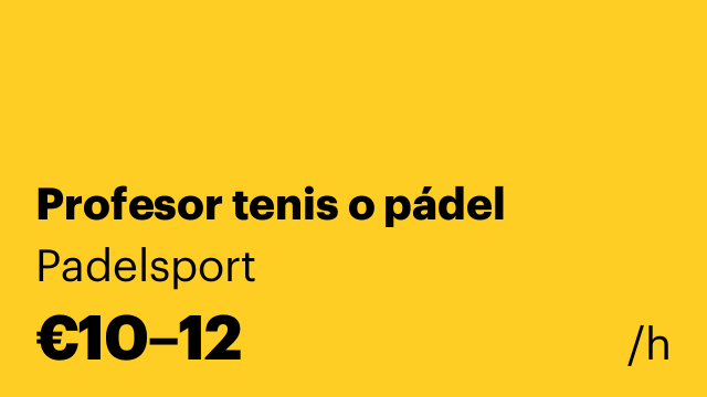 Profesor tenis o pádel