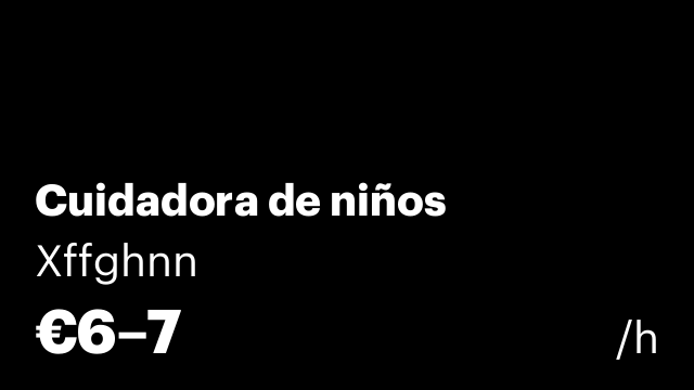 Cuidadora de niños