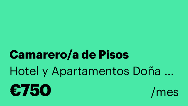 Camarero/a de Pisos