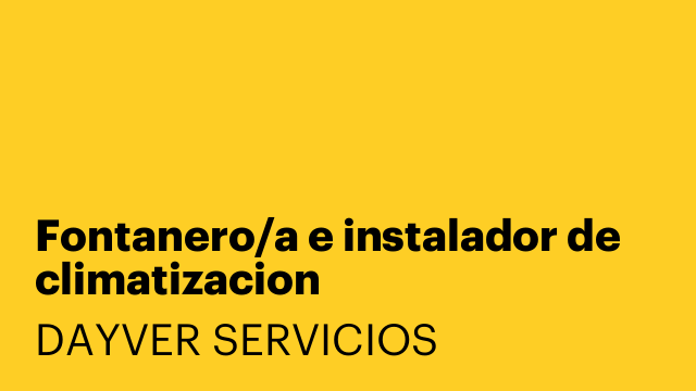 Fontanero/a e instalador de climatizacion