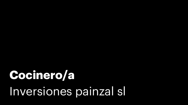 Cocinero/a