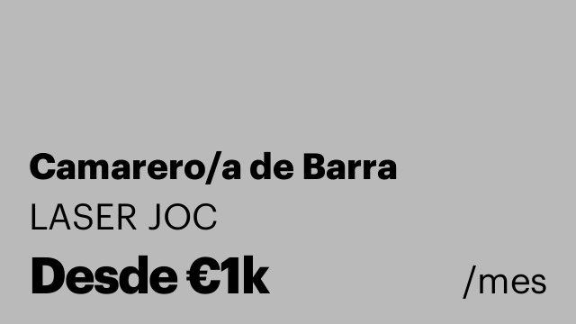 Camarero/a de Barra