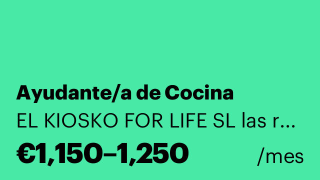 Ayudante/a de Cocina