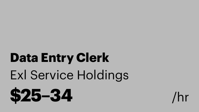 Data Entry Clerk