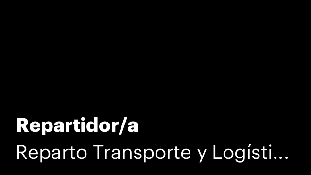 Repartidor/a