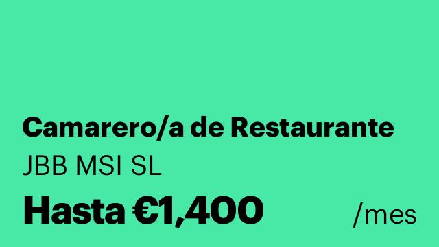 Camarero/a de Restaurante