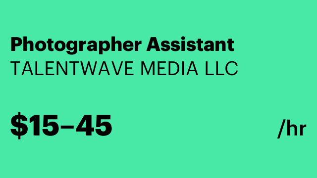 Photographer Assistant