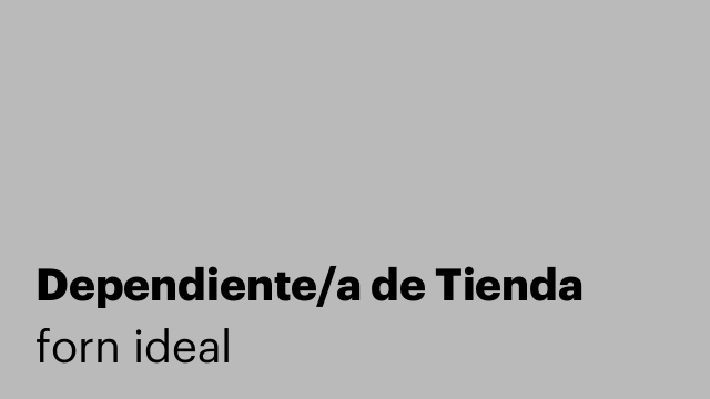 Dependiente/a de Tienda