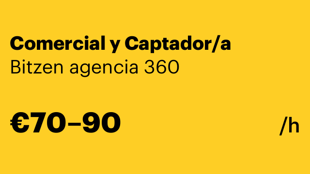 Comercial y Captador/a