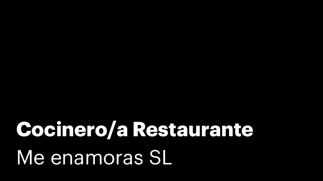 Cocinero/a Restaurante